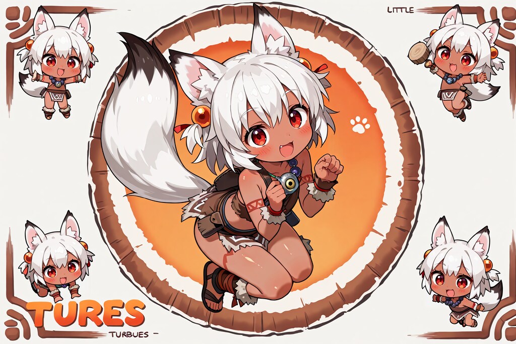 狼耳民族痛車の元絵候補(全年齢の余り)