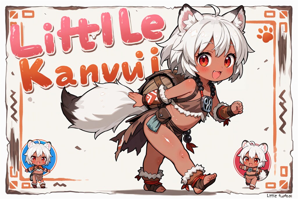 狼耳民族痛車の元絵候補(全年齢の余り)