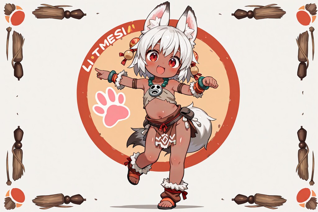 狼耳民族痛車の元絵候補(全年齢の余り)