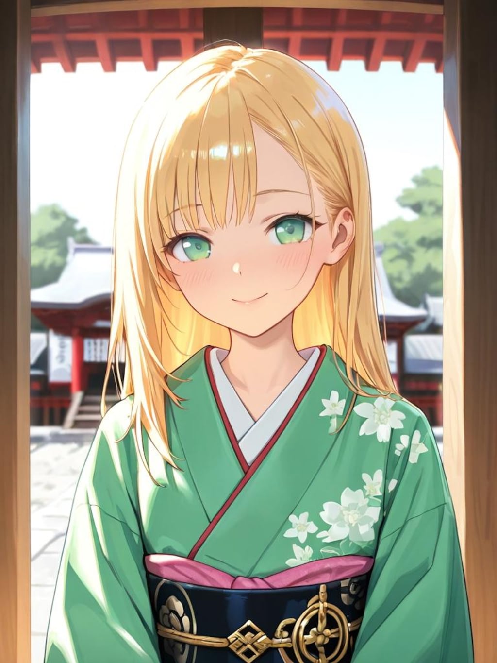 晴れ着 金髪フラッチェメイド