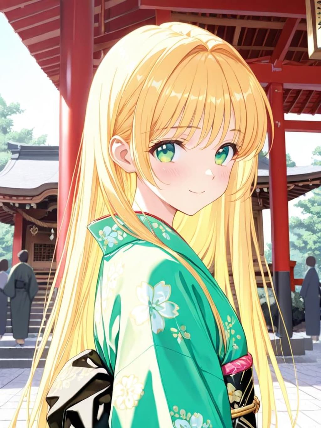 晴れ着 金髪フラッチェメイド