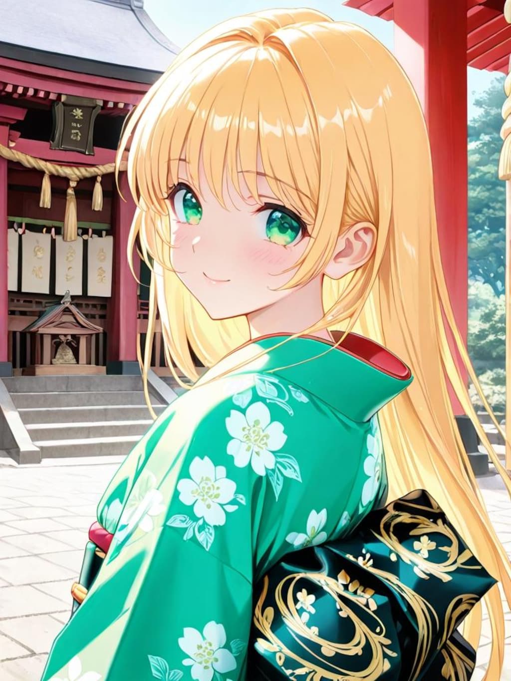 晴れ着 金髪フラッチェメイド