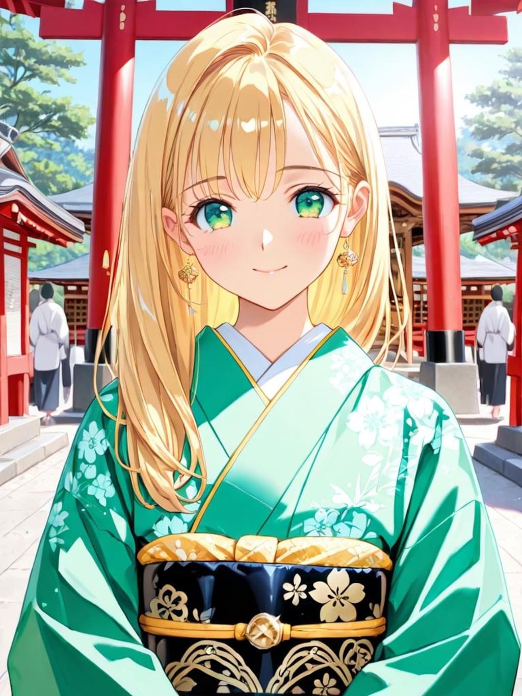 晴れ着 金髪フラッチェメイド