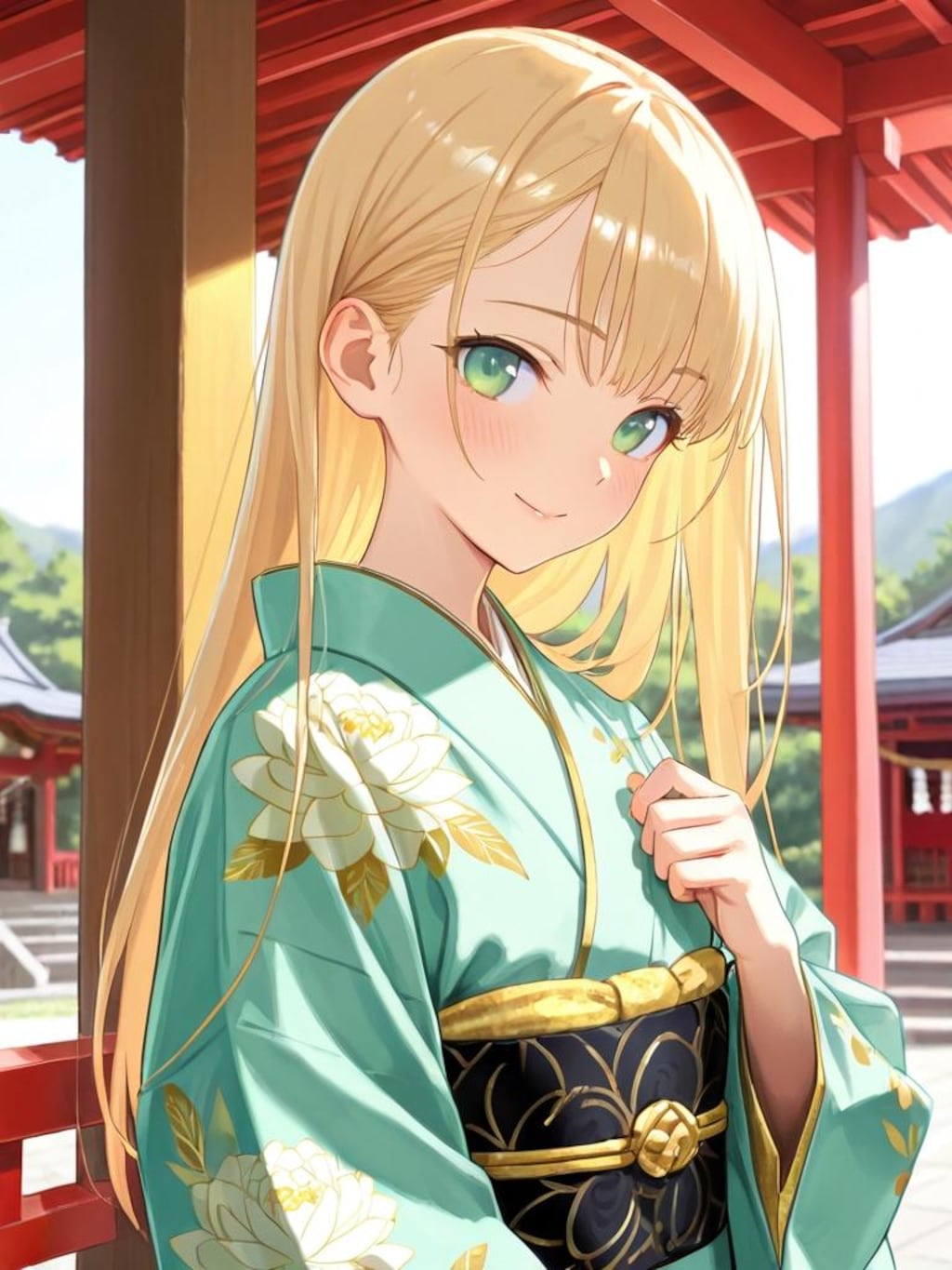 晴れ着 金髪フラッチェメイド