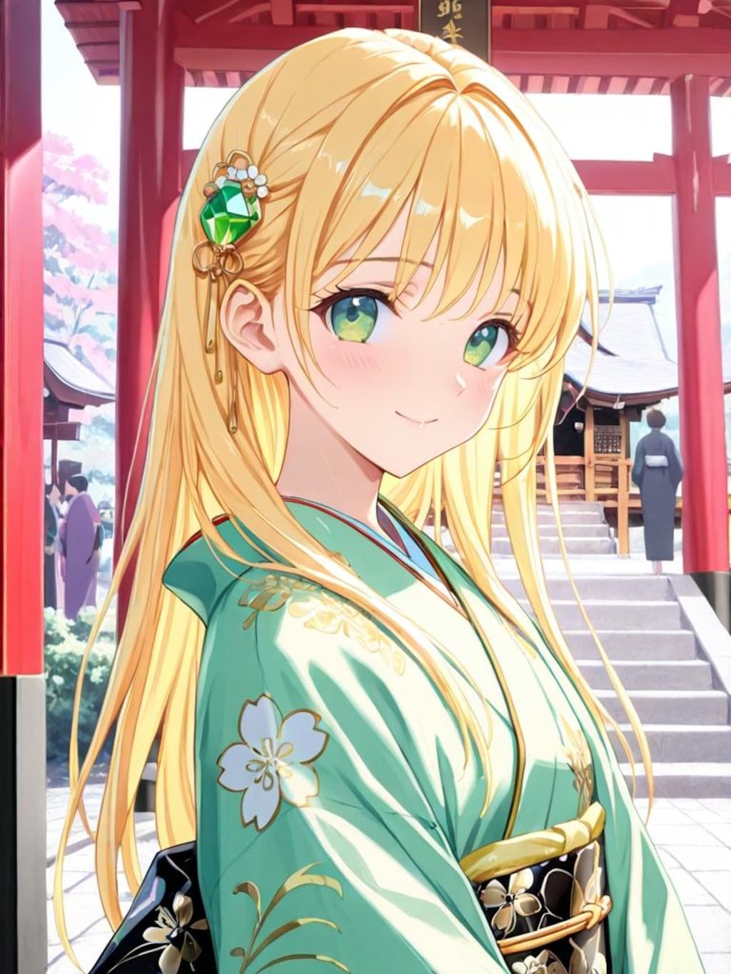 晴れ着 金髪フラッチェメイド