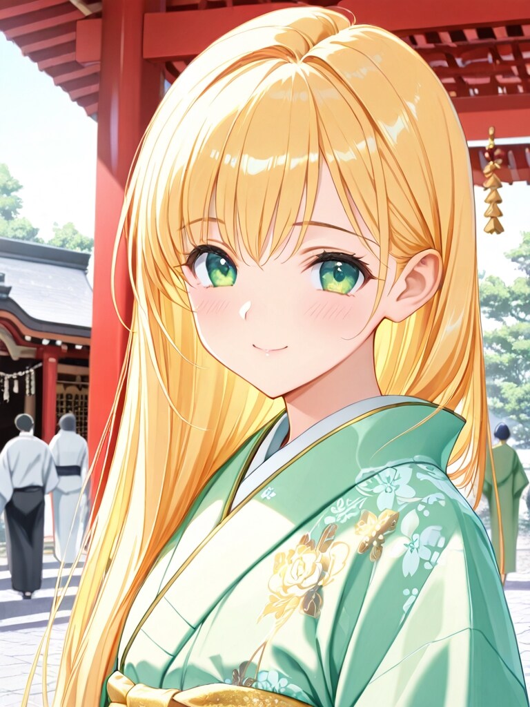 晴れ着 金髪フラッチェメイド