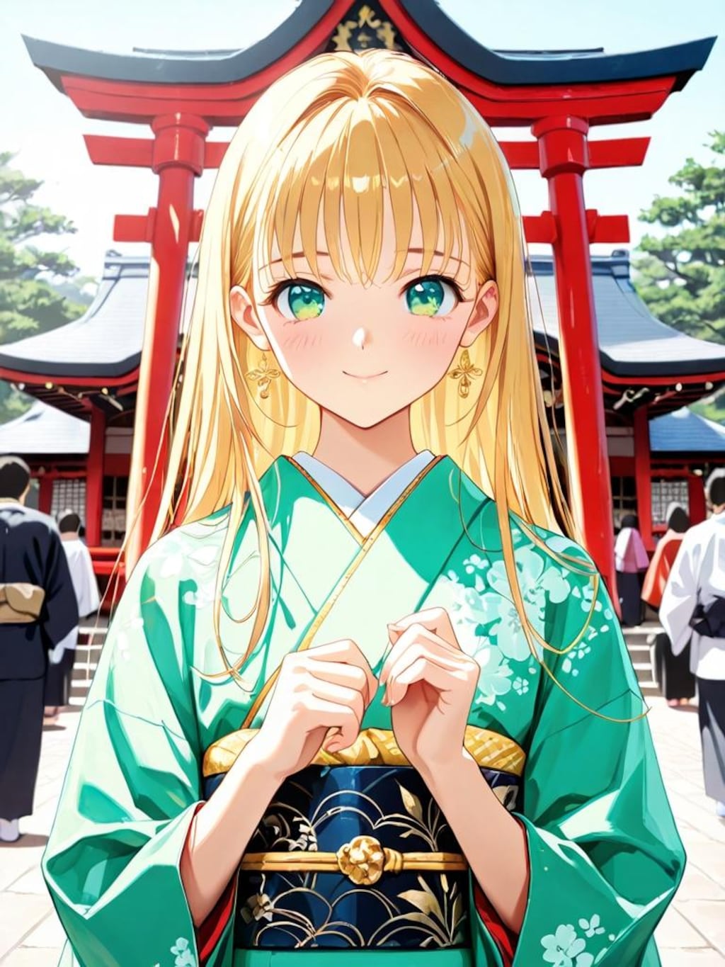 晴れ着 金髪フラッチェメイド