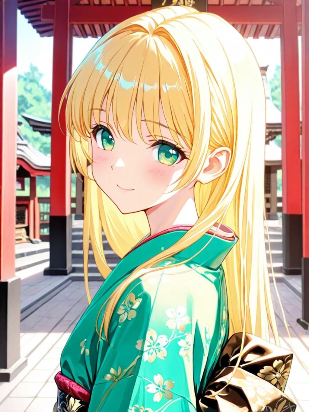 晴れ着 金髪フラッチェメイド