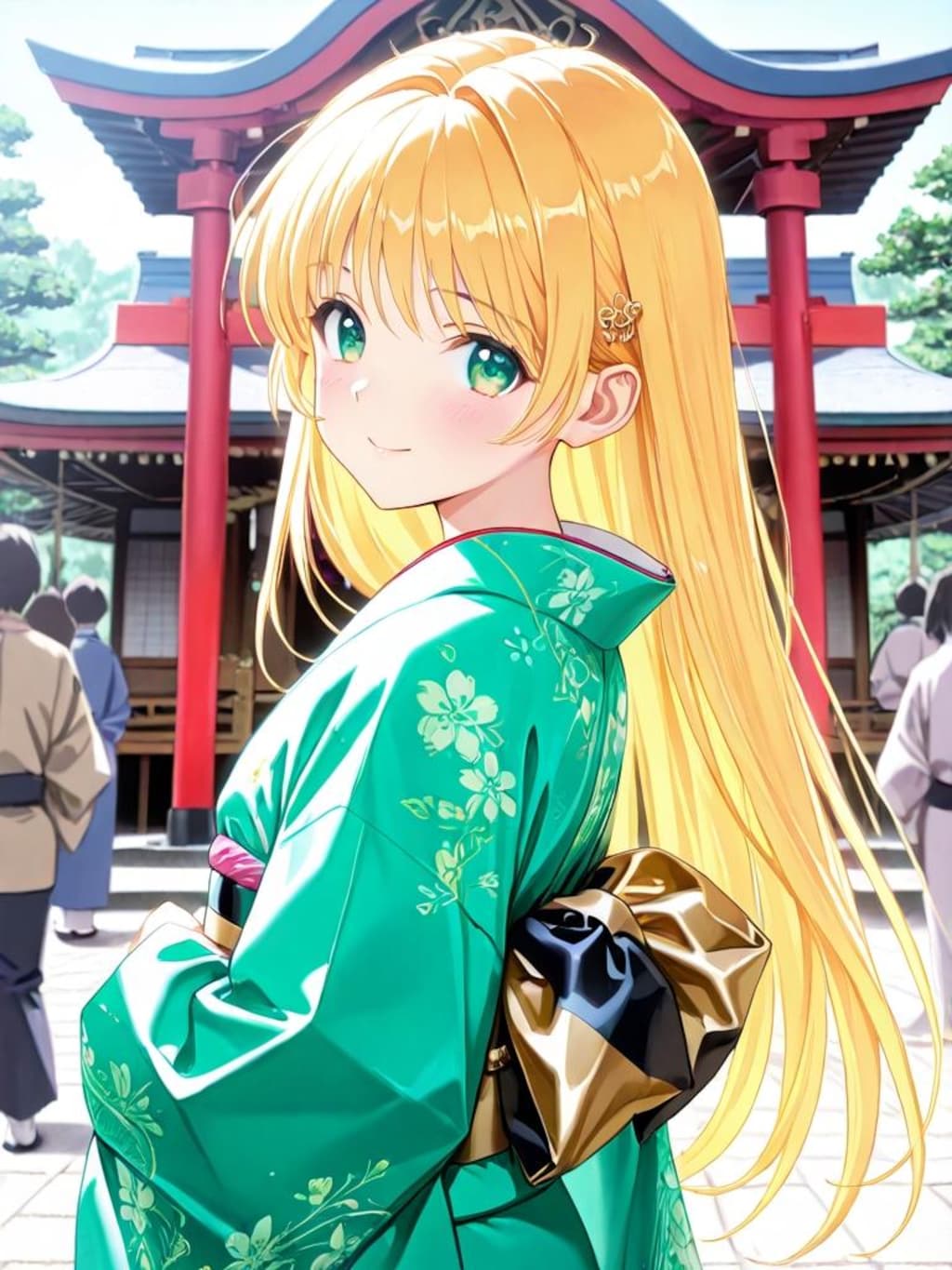 晴れ着 金髪フラッチェメイド