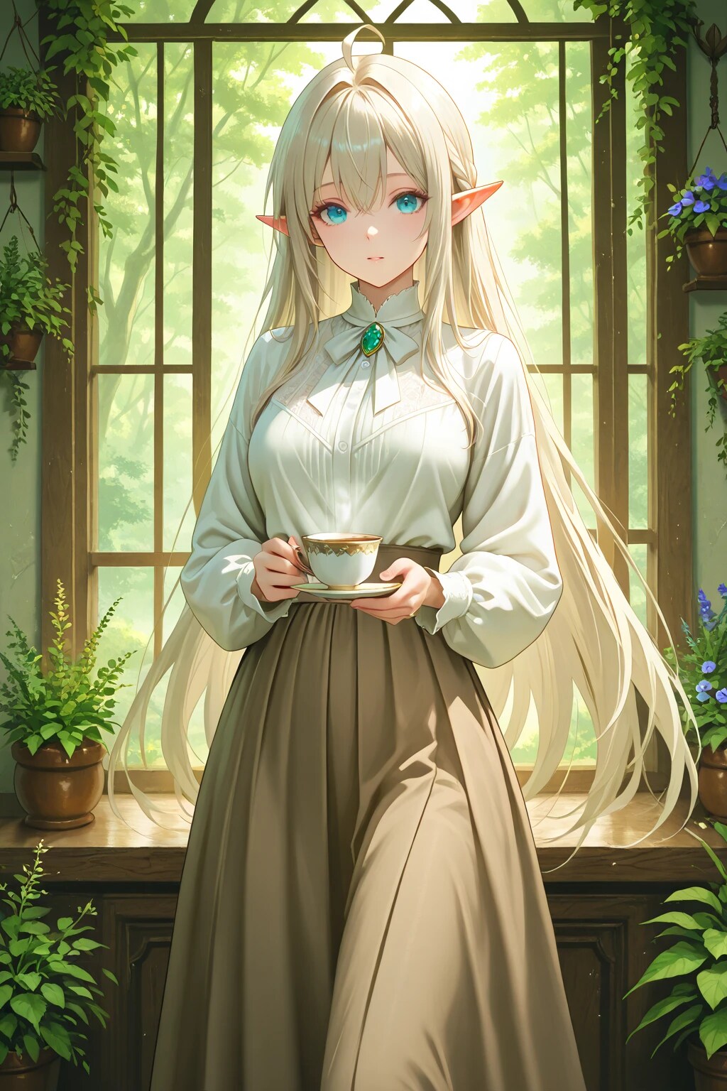 ハーブティーとエルフ