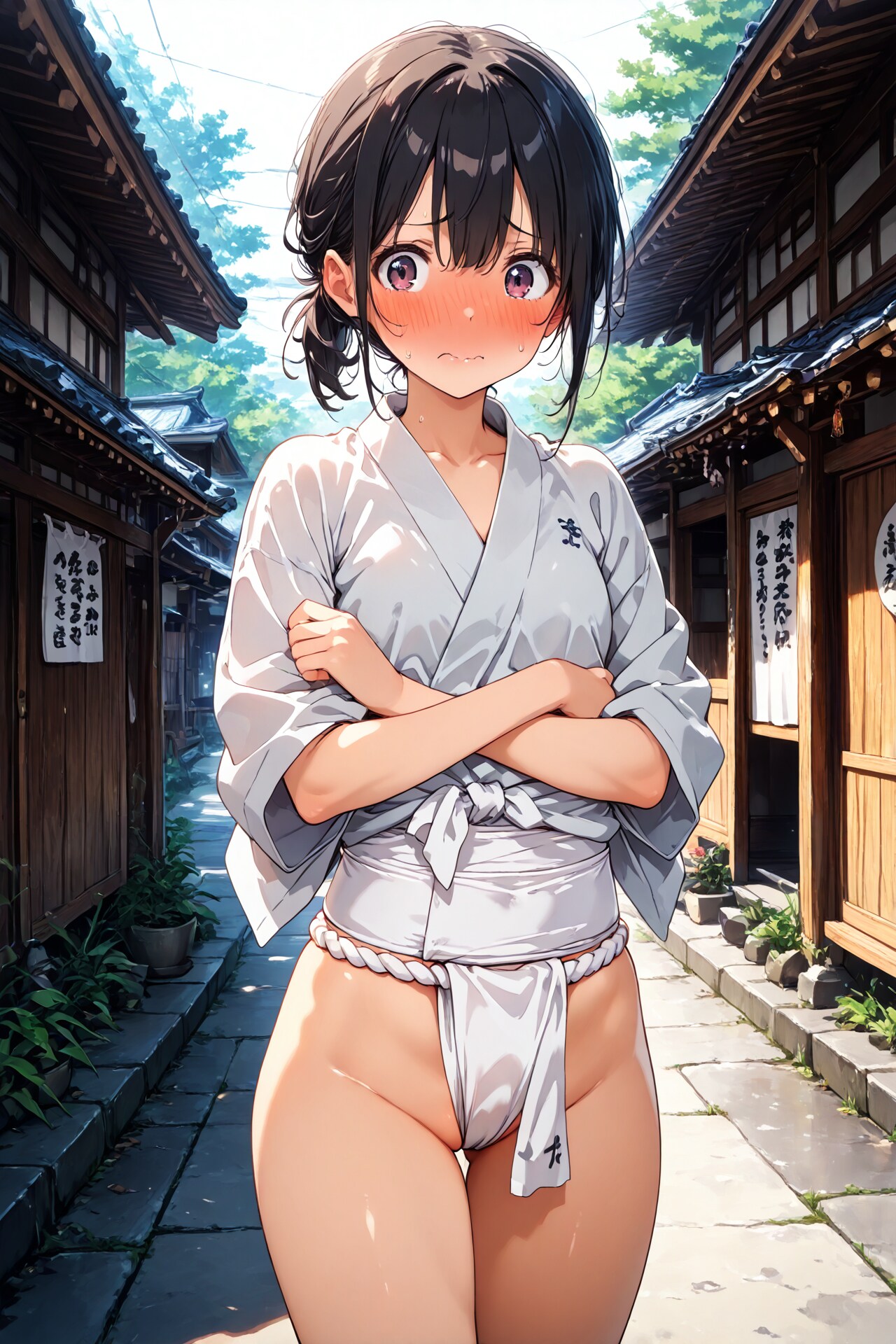 祭りでふんどし姿にさせられた娘(42)