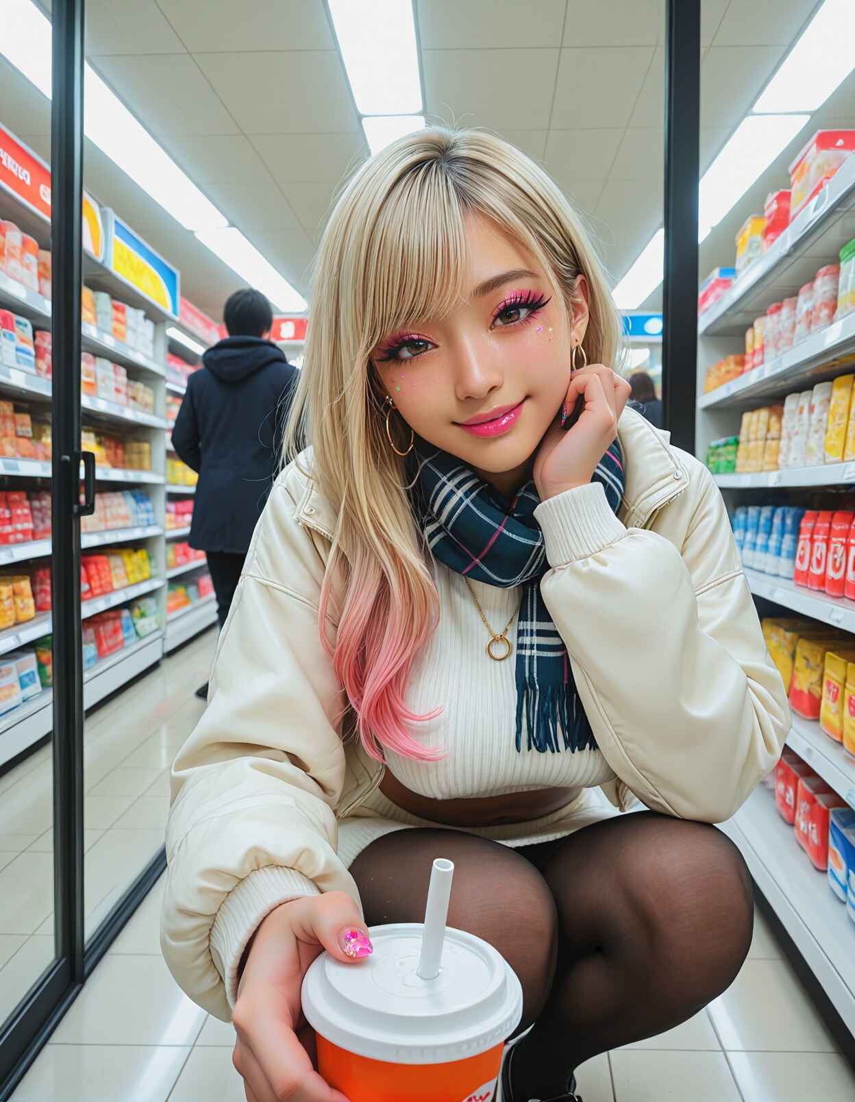 260211P【10枚】コンビニに買い物に来ていた美玲先輩