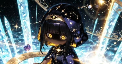 ðãéå®Prompt解説ãæè© ãå°å¥³ãšç¥ç§ã®æå³ãã¯ãªã¹ã¿ã«ã®èŒã