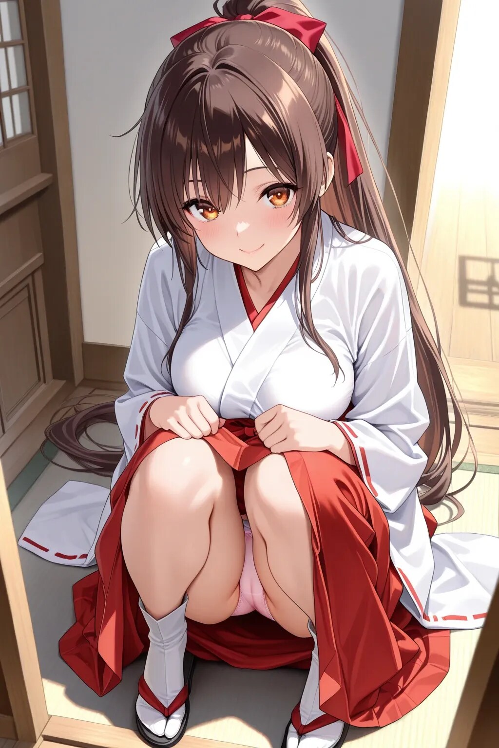 13枚:休憩所の巫女パンチラ