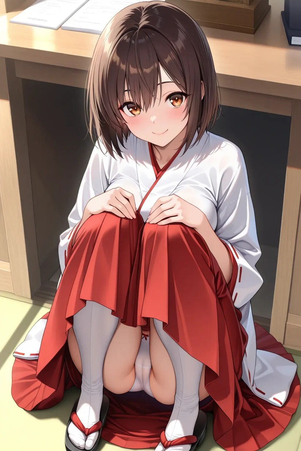 13枚:休憩所の巫女パンチラ