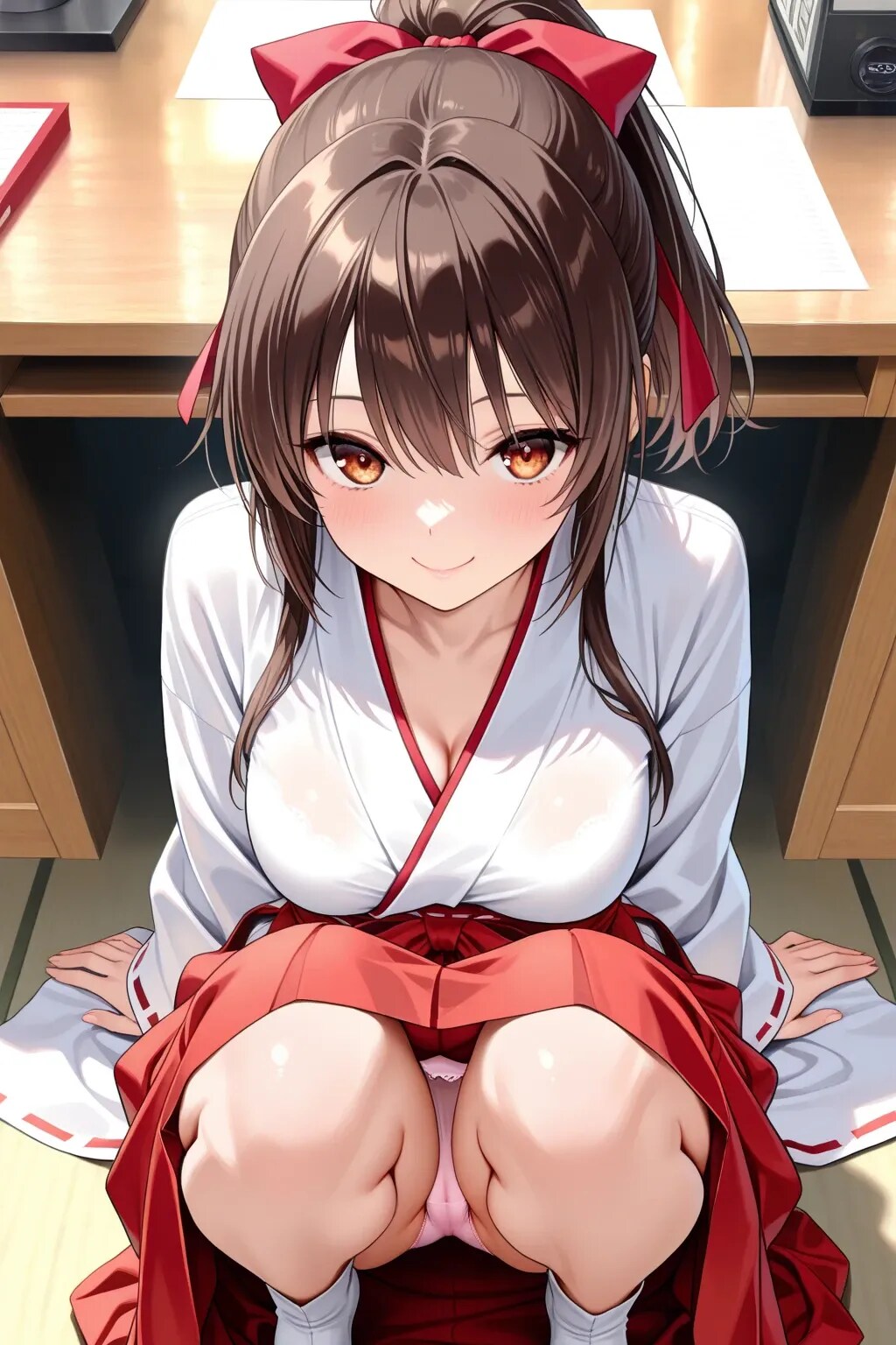 13枚:休憩所の巫女パンチラ