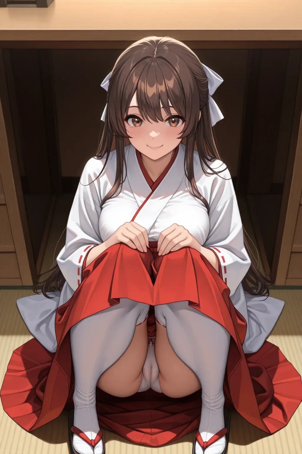 13枚:休憩所の巫女パンチラ