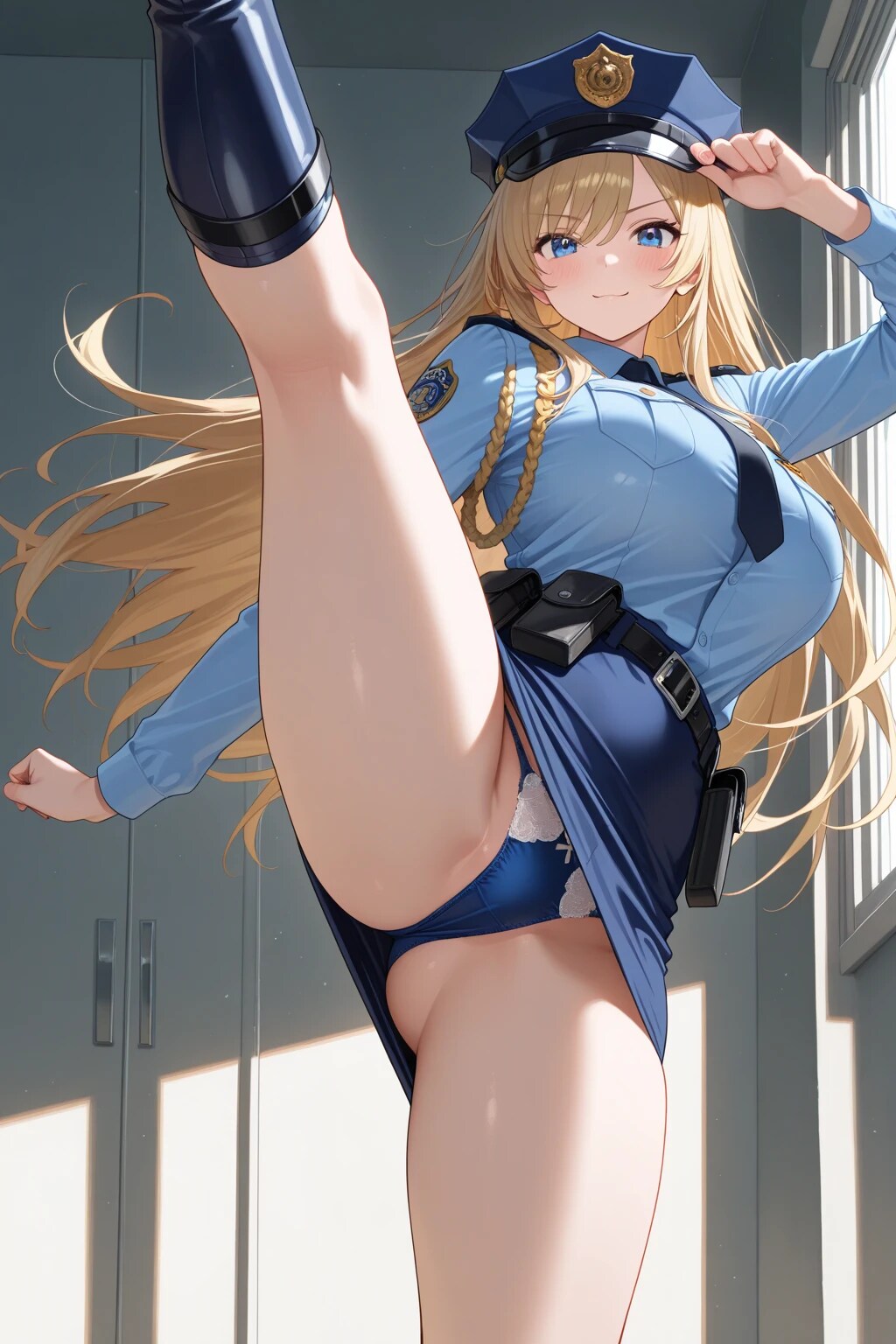 40枚:ミニスカポリスの足技見さらせや〜