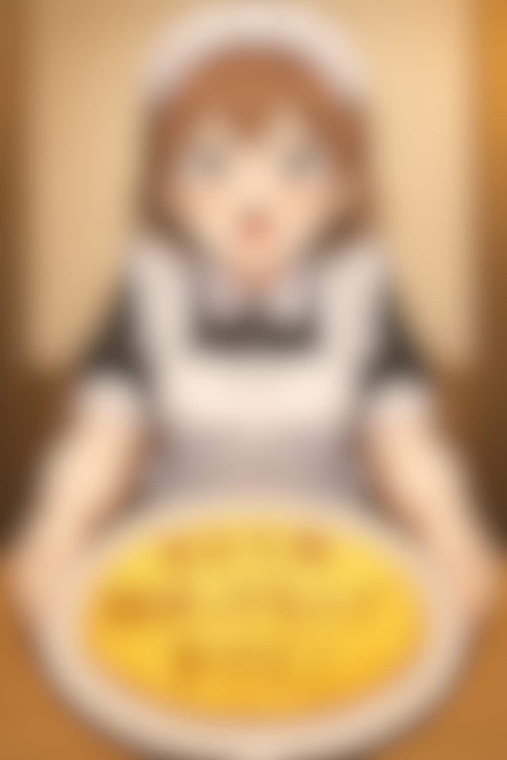 卓上カレンダーのオムライスのメイドさん
