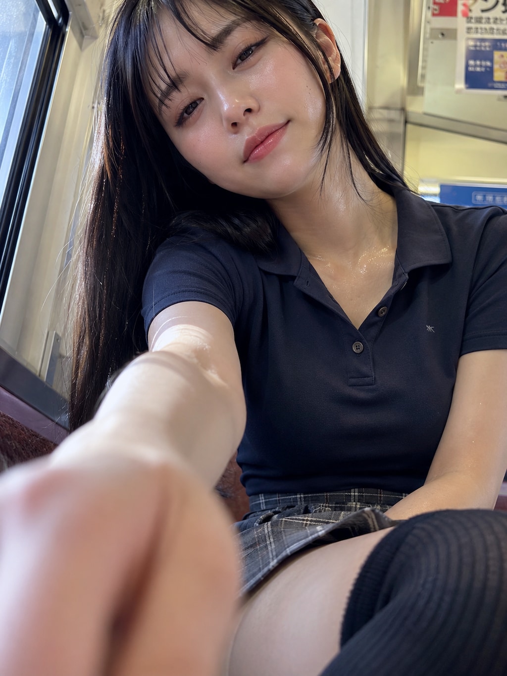 【22枚】電車で見かける美少女の太ももと乳