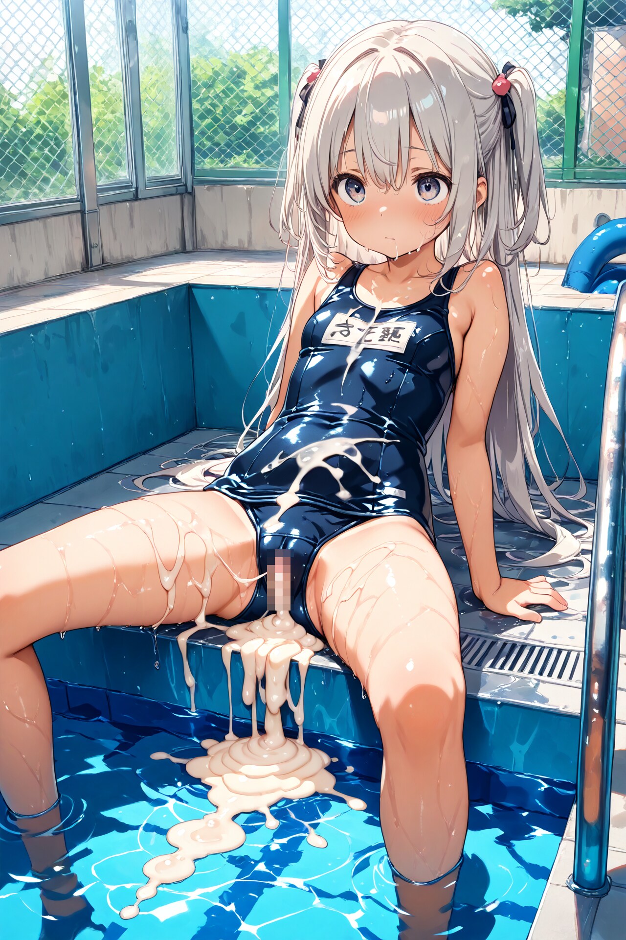 スク水少女に精液をぶっかけてみた(16)