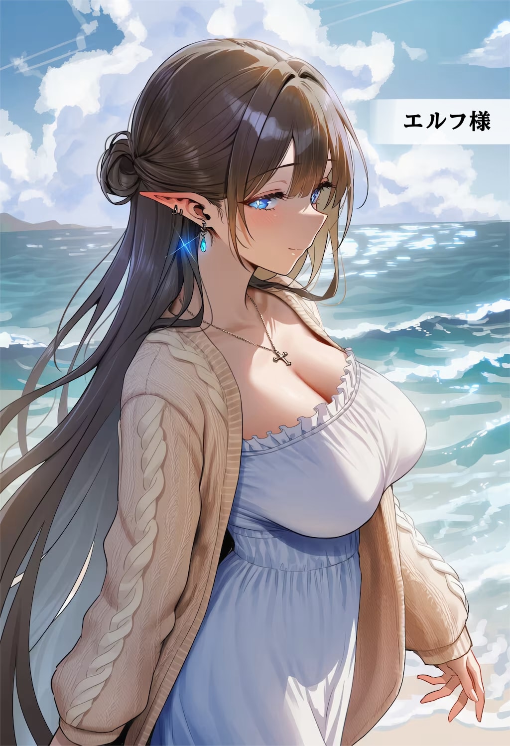 【8枚】異種族美少女図録1 ― 砂浜デート中の人外娘たち