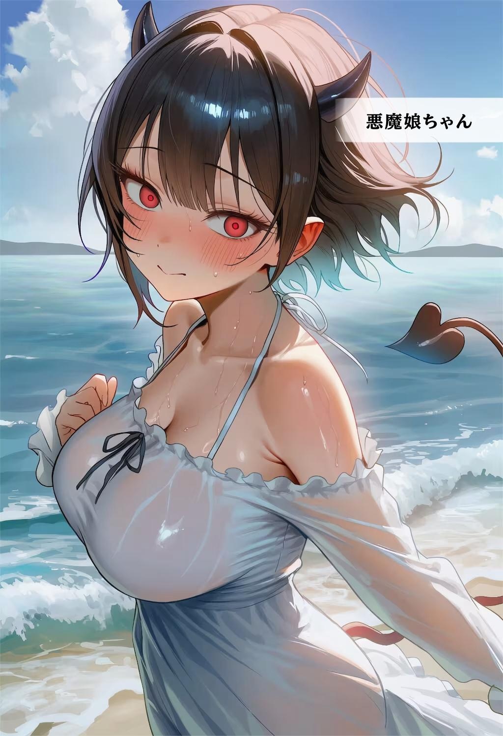 【8枚】異種族美少女図録1 ― 砂浜デート中の人外娘たち