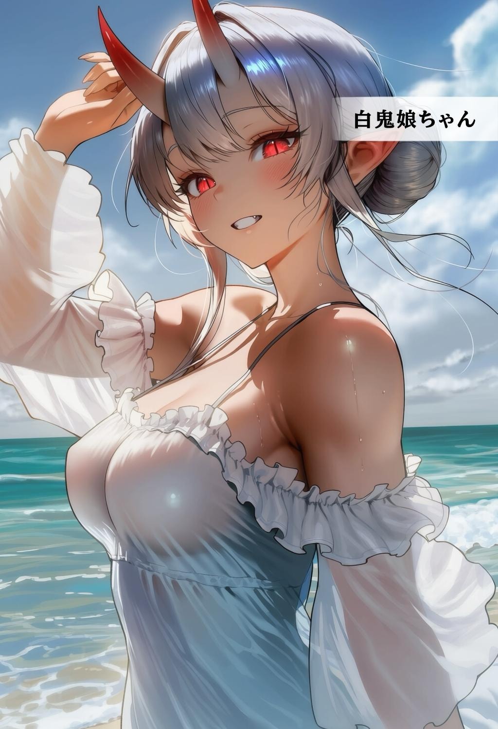 【8枚】異種族美少女図録1 ― 砂浜デート中の人外娘たち