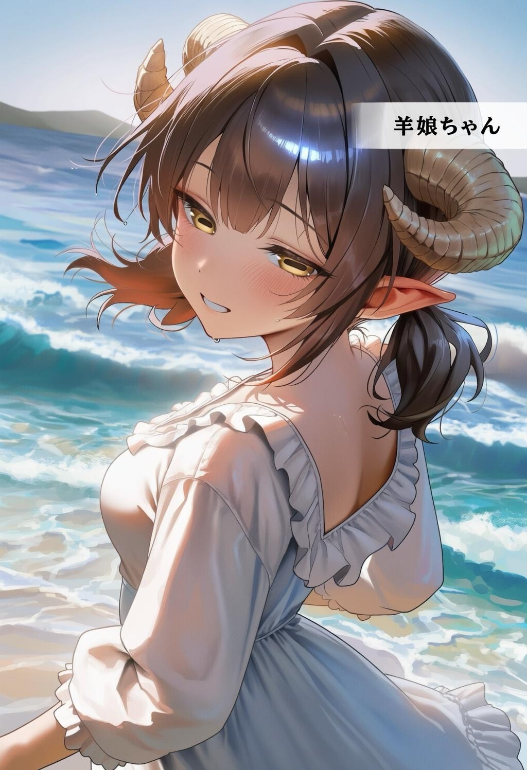 【8枚】異種族美少女図録1 ― 砂浜デート中の人外娘たち