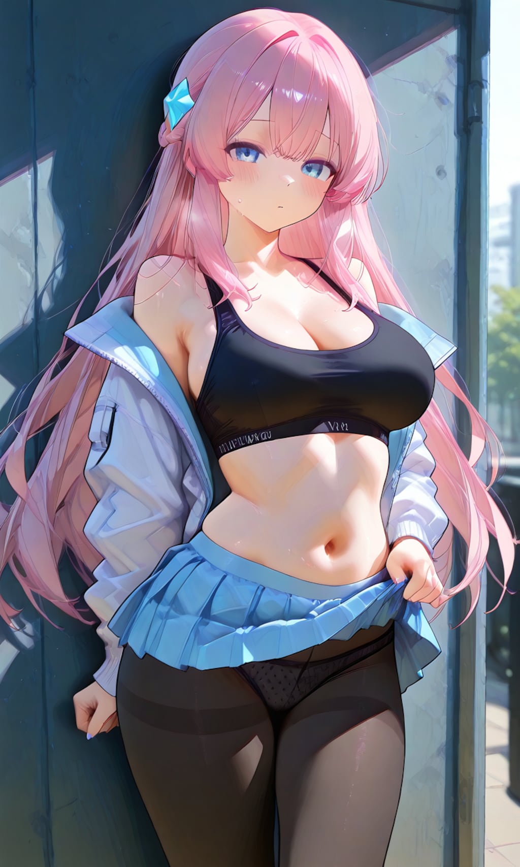 タイツとスカート