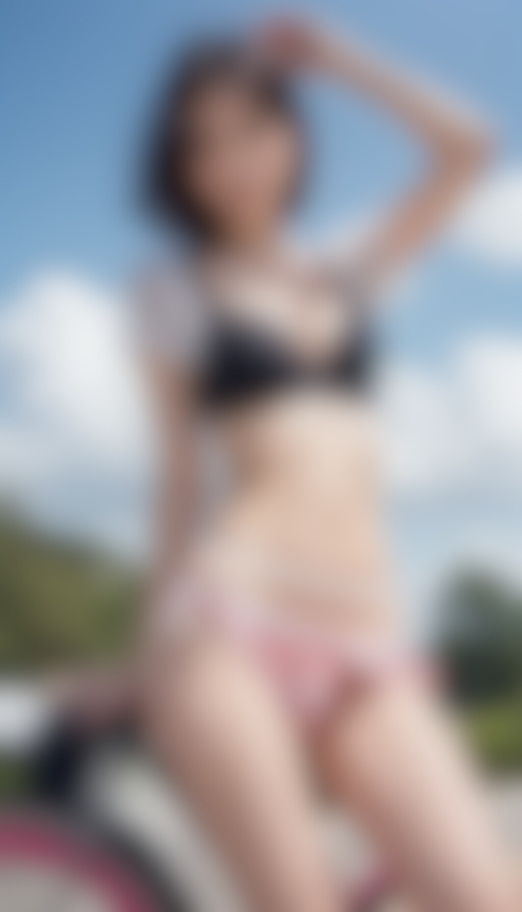 清楚系女子大生♡パンティサイクリング😍