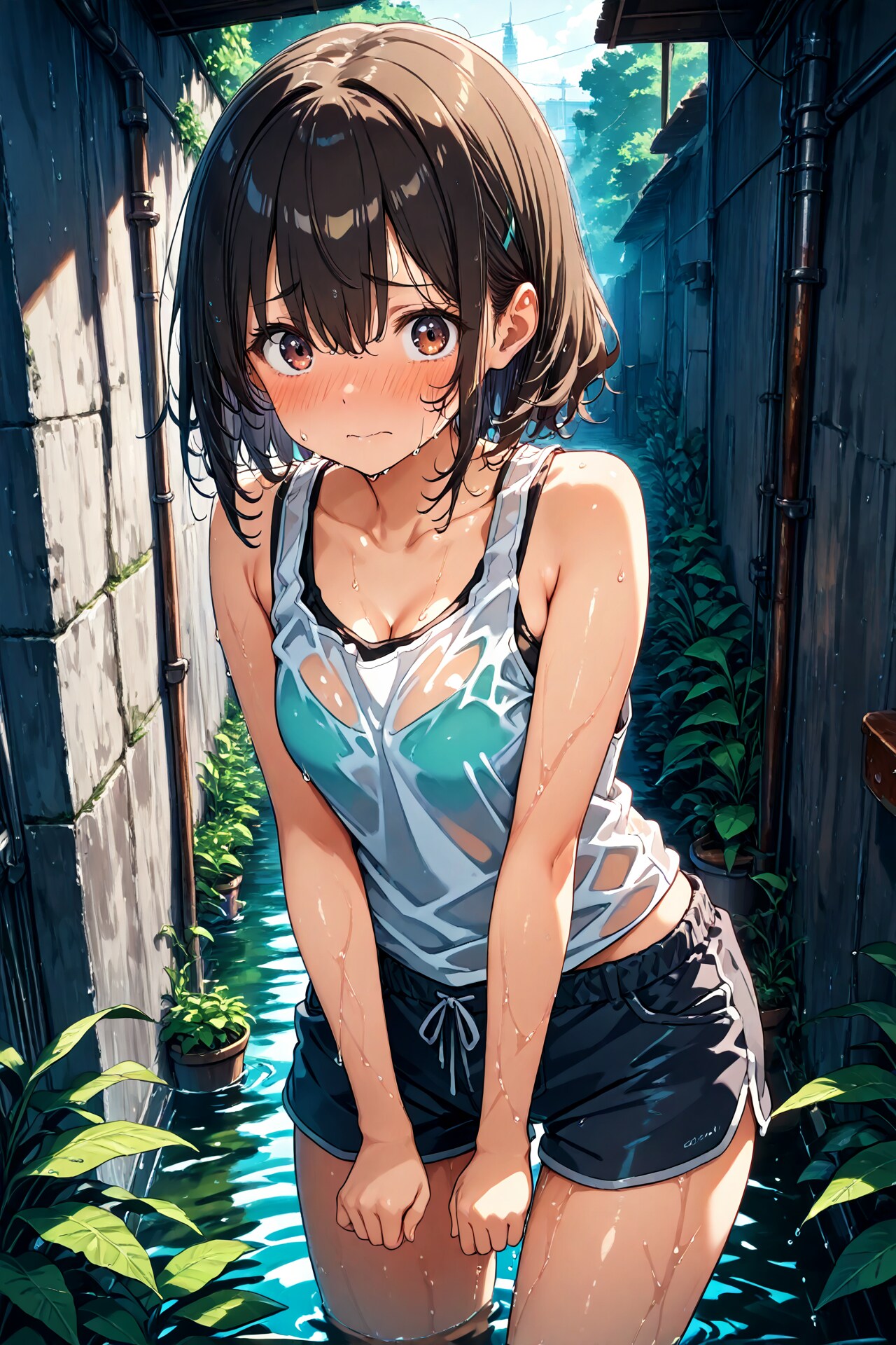 濡れ透けタンクトップ(29)