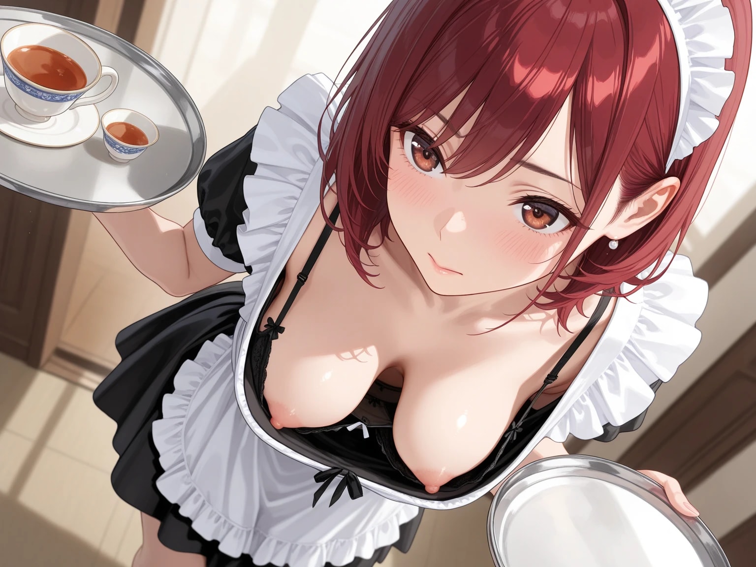 40枚:胸ちらメイド喫茶
