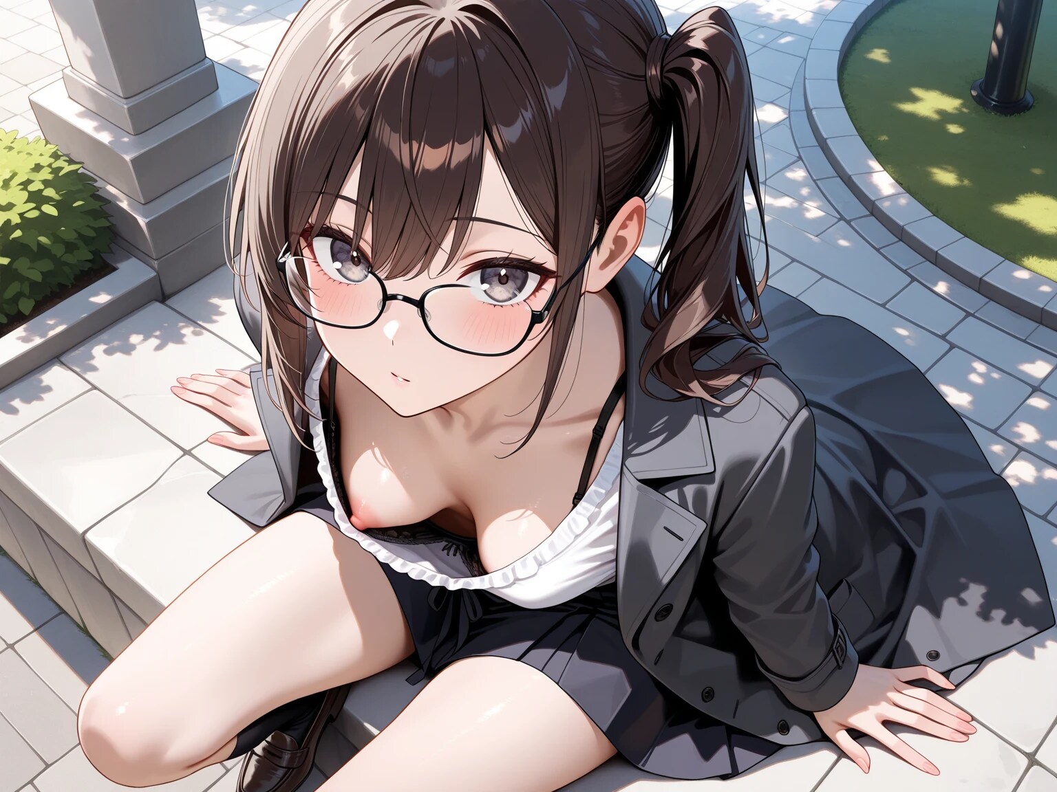 40枚:胸チラ眼鏡