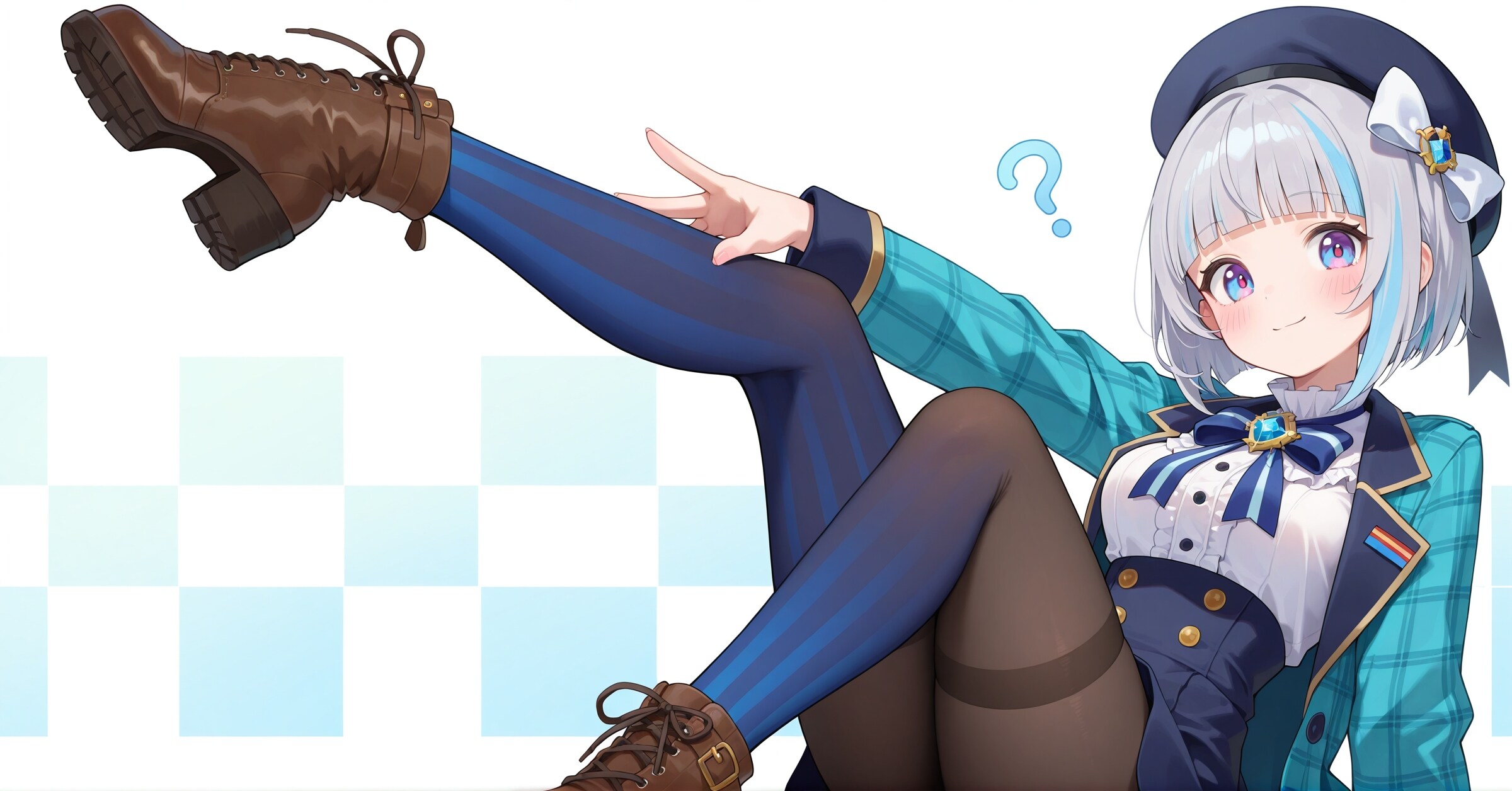 クール＆キュートなチェッカーコートコーデ