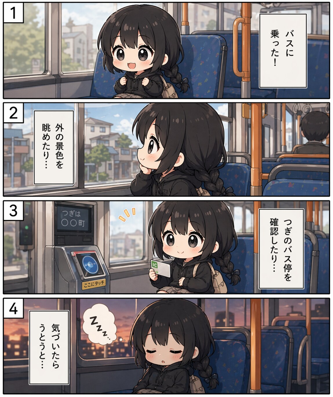 バスで居眠り