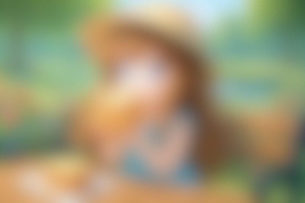 チップバティを食べる小さな女の子