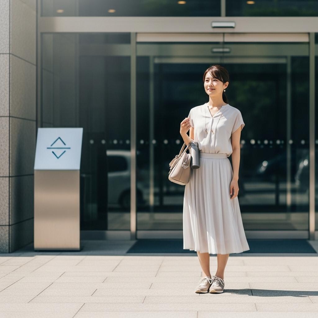 お姉さんの出勤風景