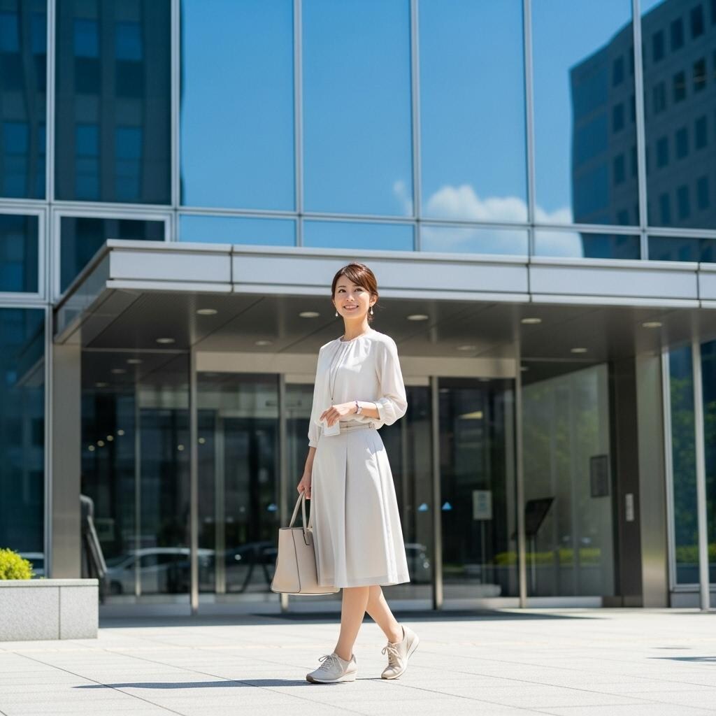 お姉さんの出勤風景