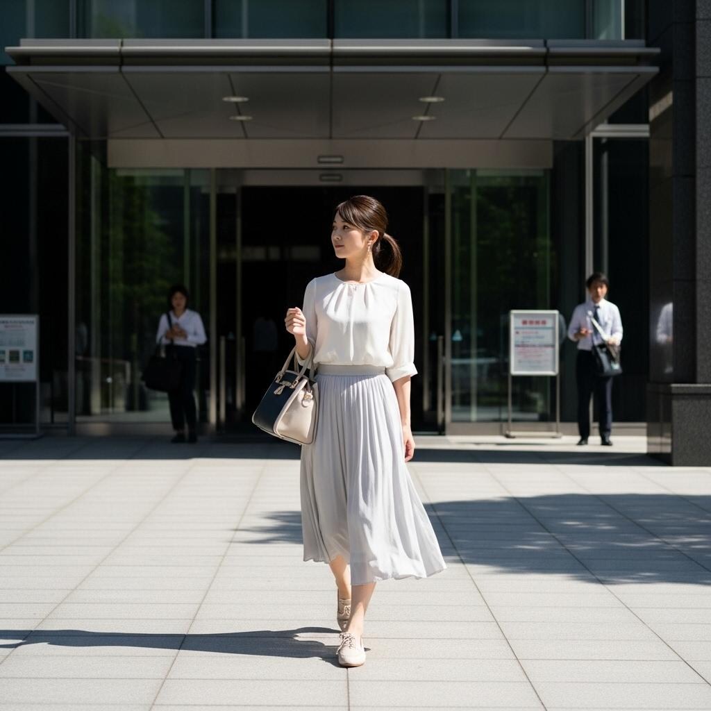 お姉さんの出勤風景