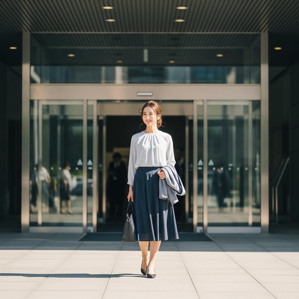 お姉さんの出勤風景