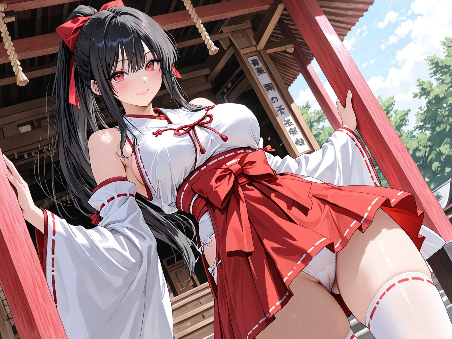 26枚:巫女パンチラ