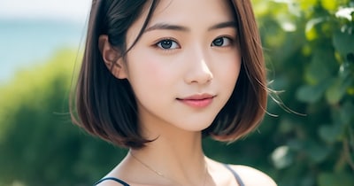 ワンピース水着の少女
