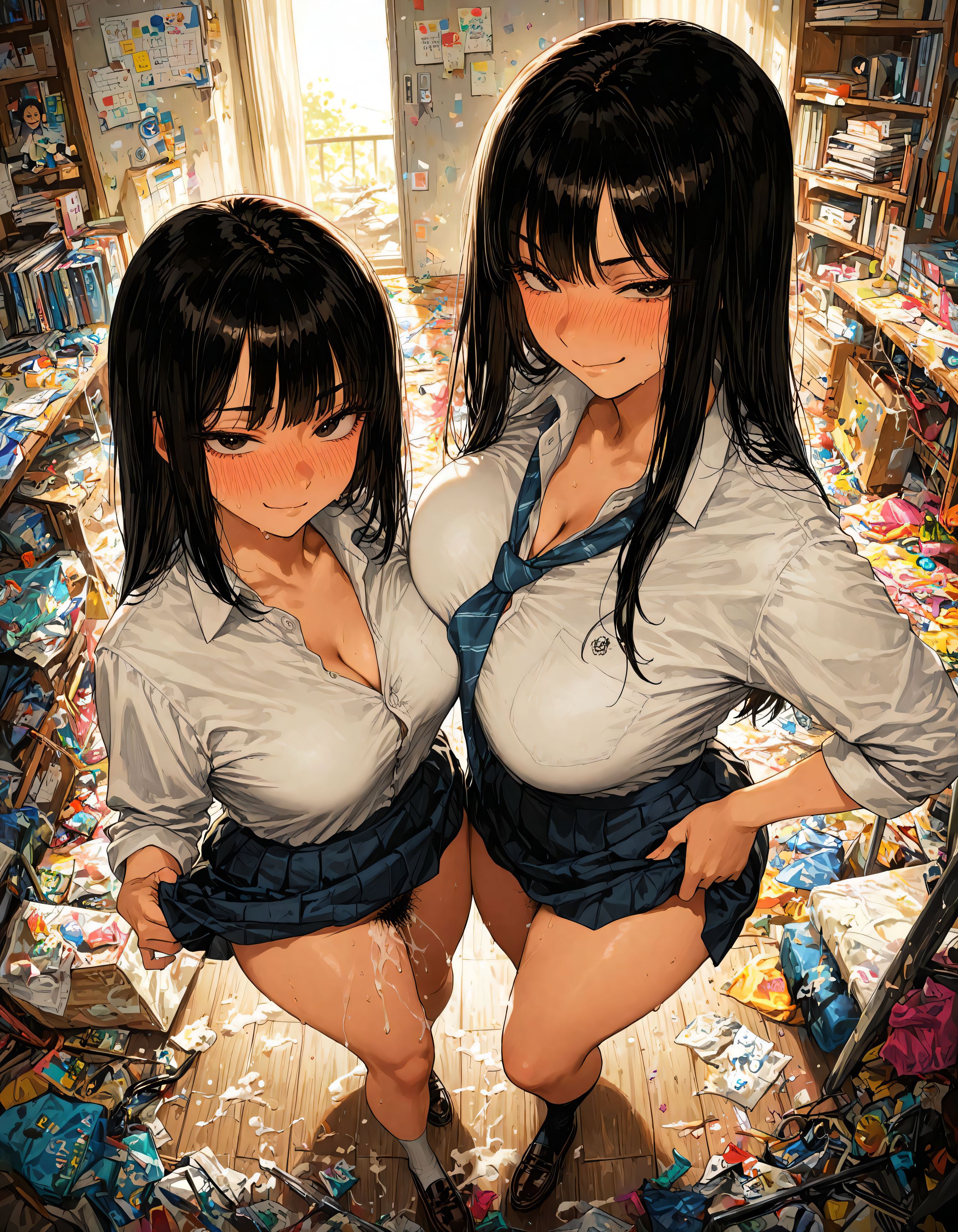 制服と事後とか