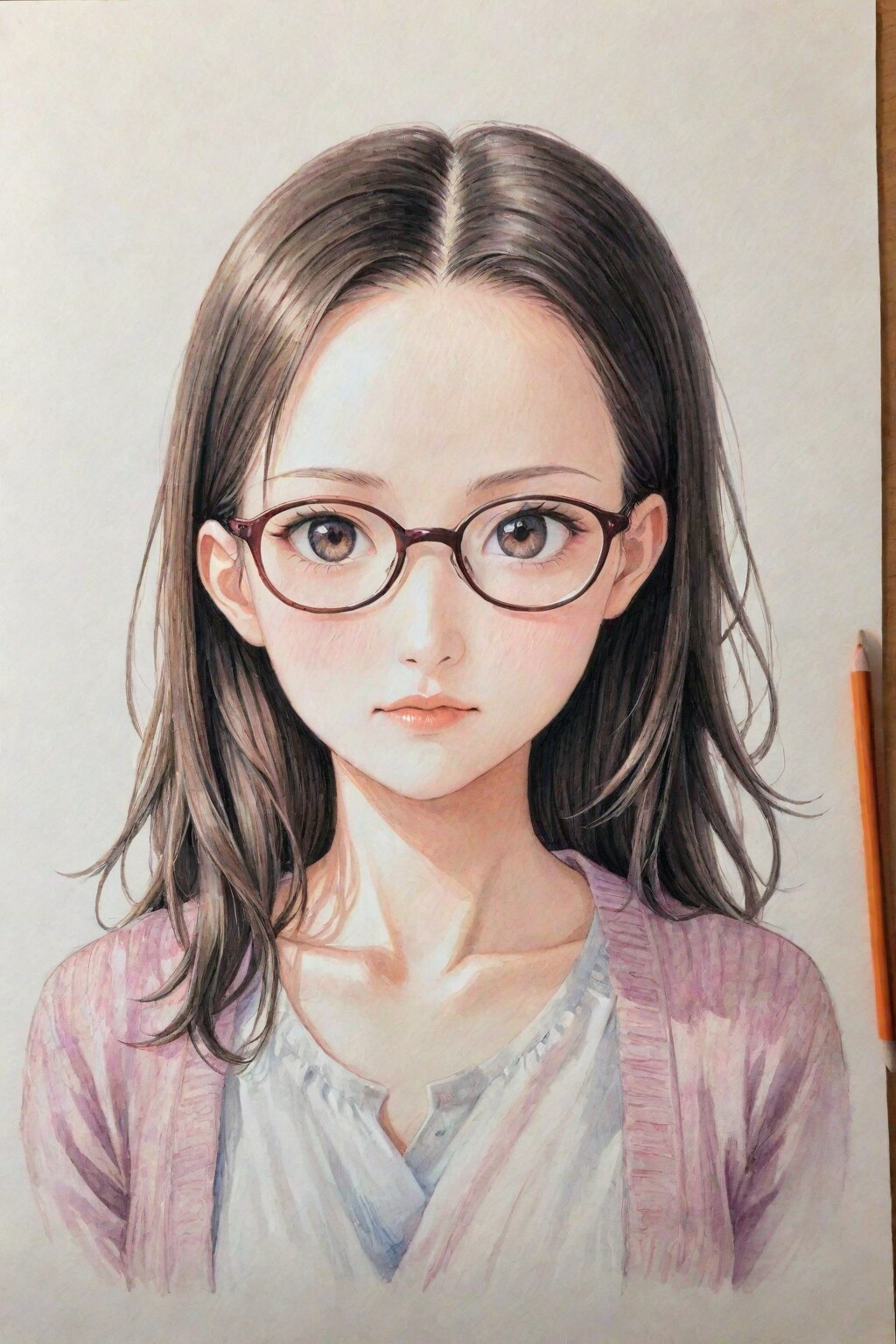 眼鏡の美しい19歳日本人女性が求められている