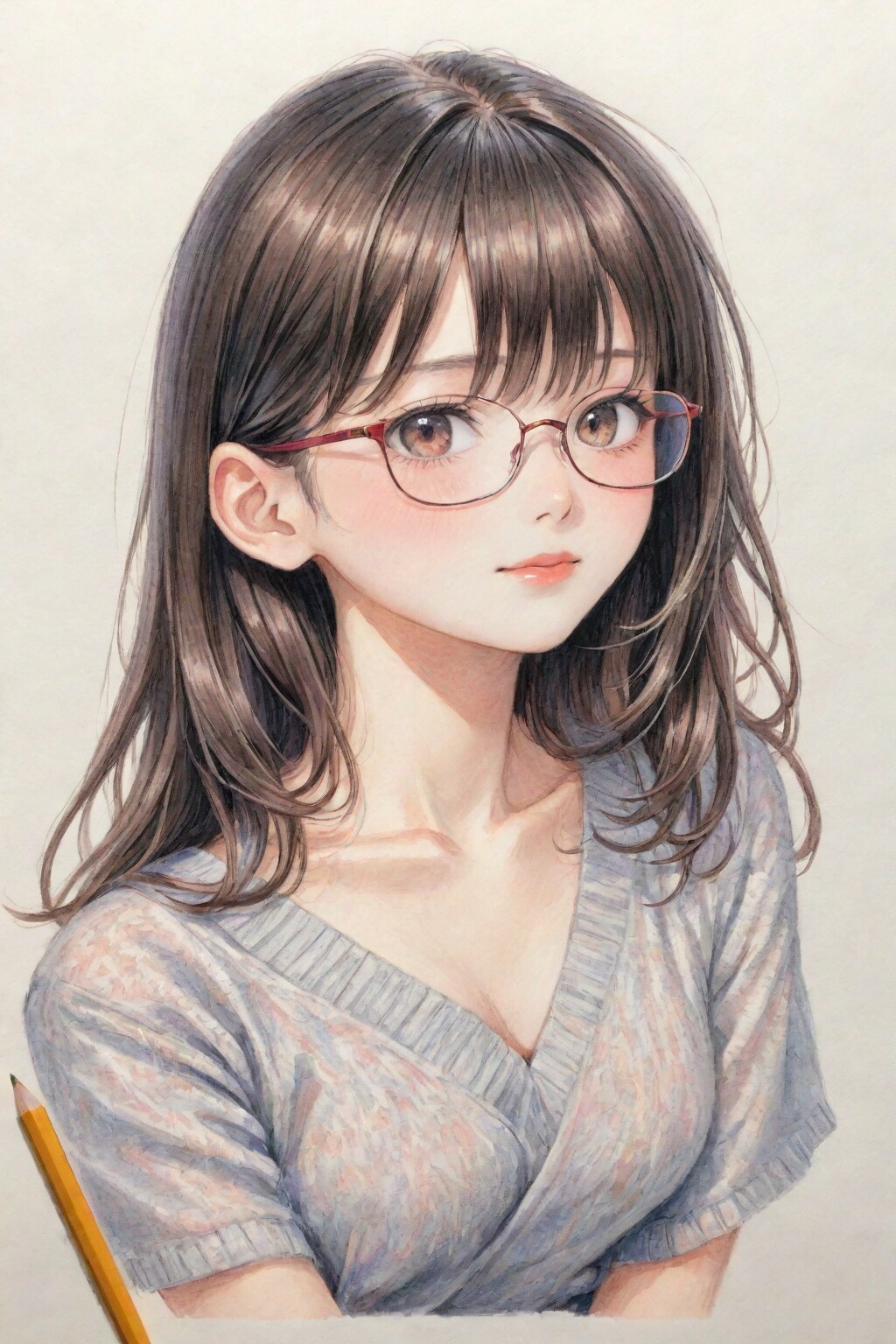 眼鏡の美しい19歳日本人女性が求められている