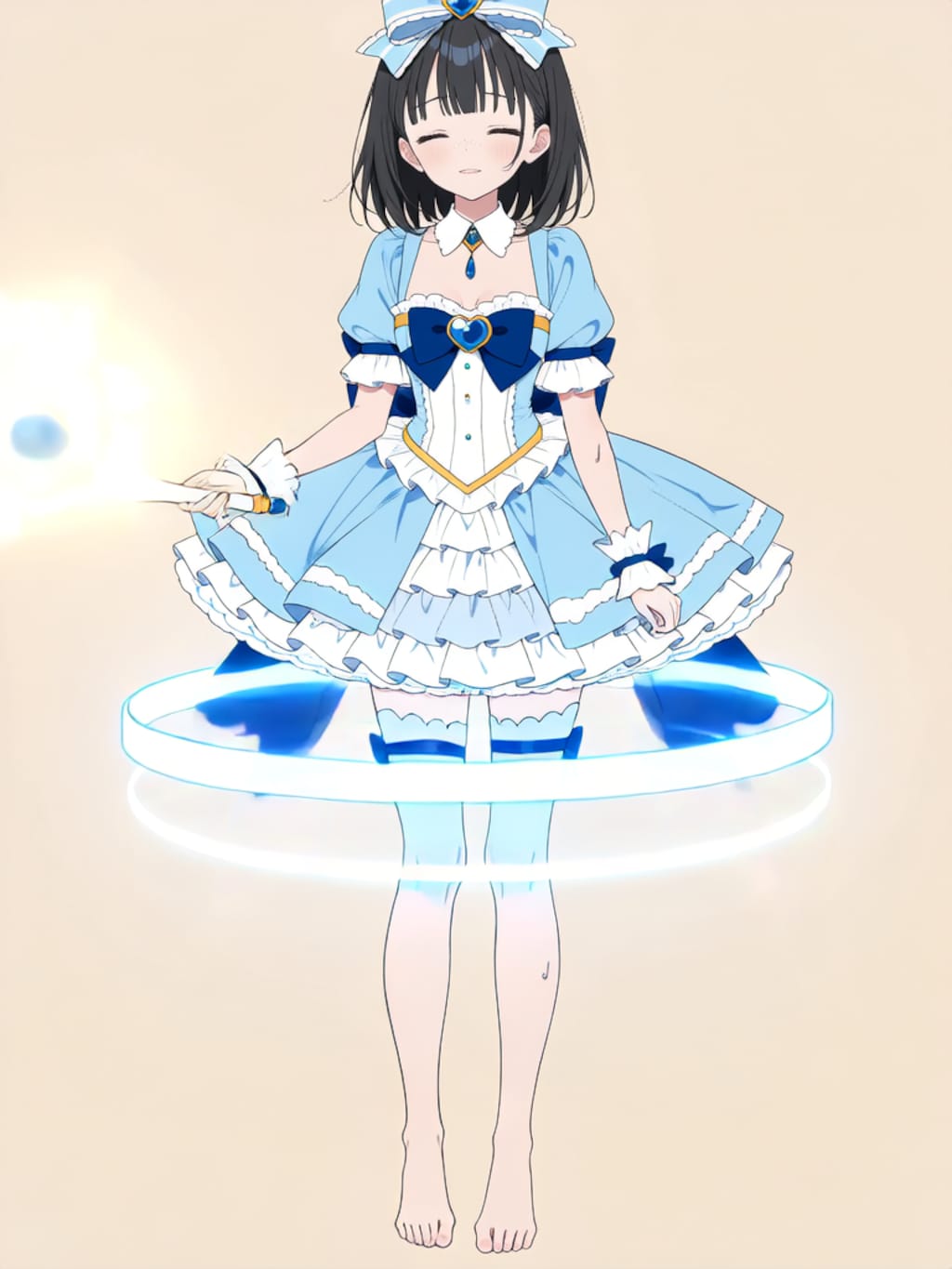 魔法少女 美湖ちゃん、変身解除！【R-18 パラパライラスト】