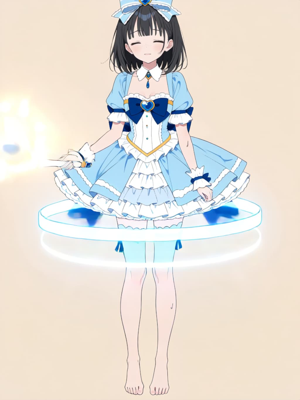 魔法少女 美湖ちゃん、変身解除！【R-18 パラパライラスト】