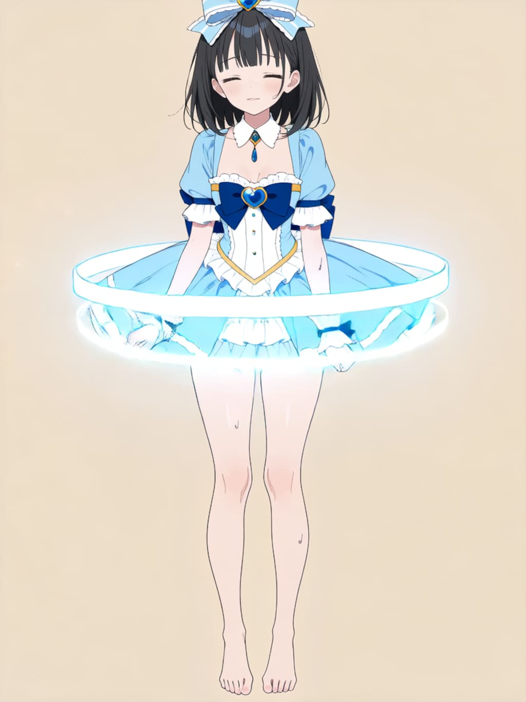 魔法少女 美湖ちゃん、変身解除！【R-18 パラパライラスト】