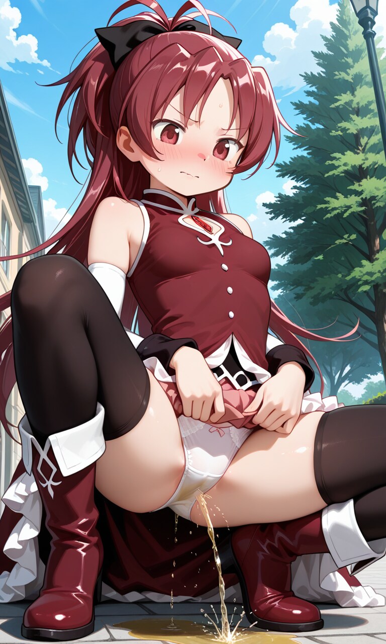 蔵出しおしっこお漏らしチャレンジ【佐倉〇子】（魔法少女）